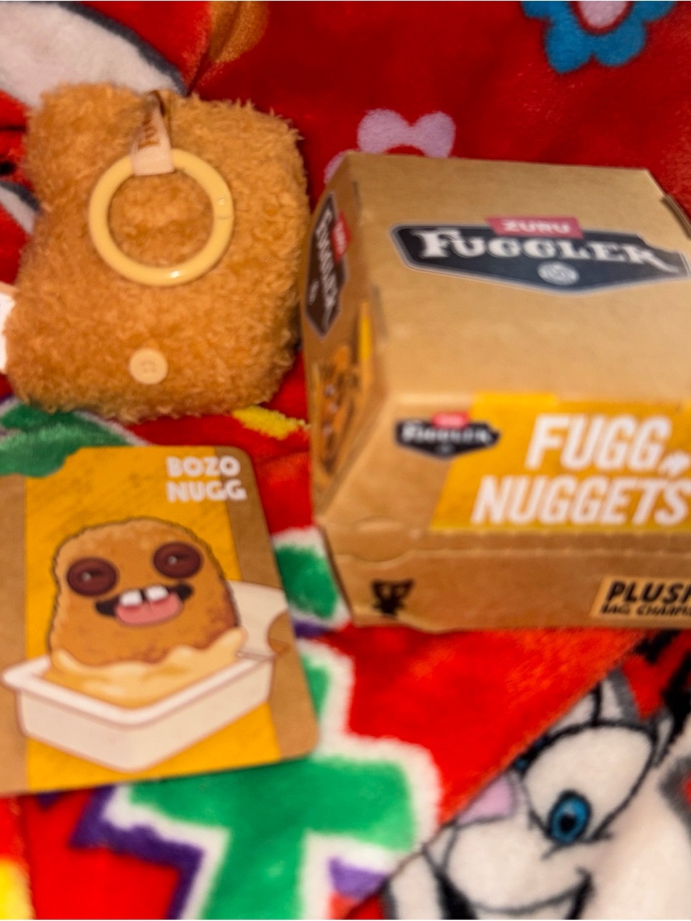 Fuggler Fugg Nugget Bozo Nugg Plush Chicken Nugget Keychain NEW QUICK SHIP - Picture 3 of 3